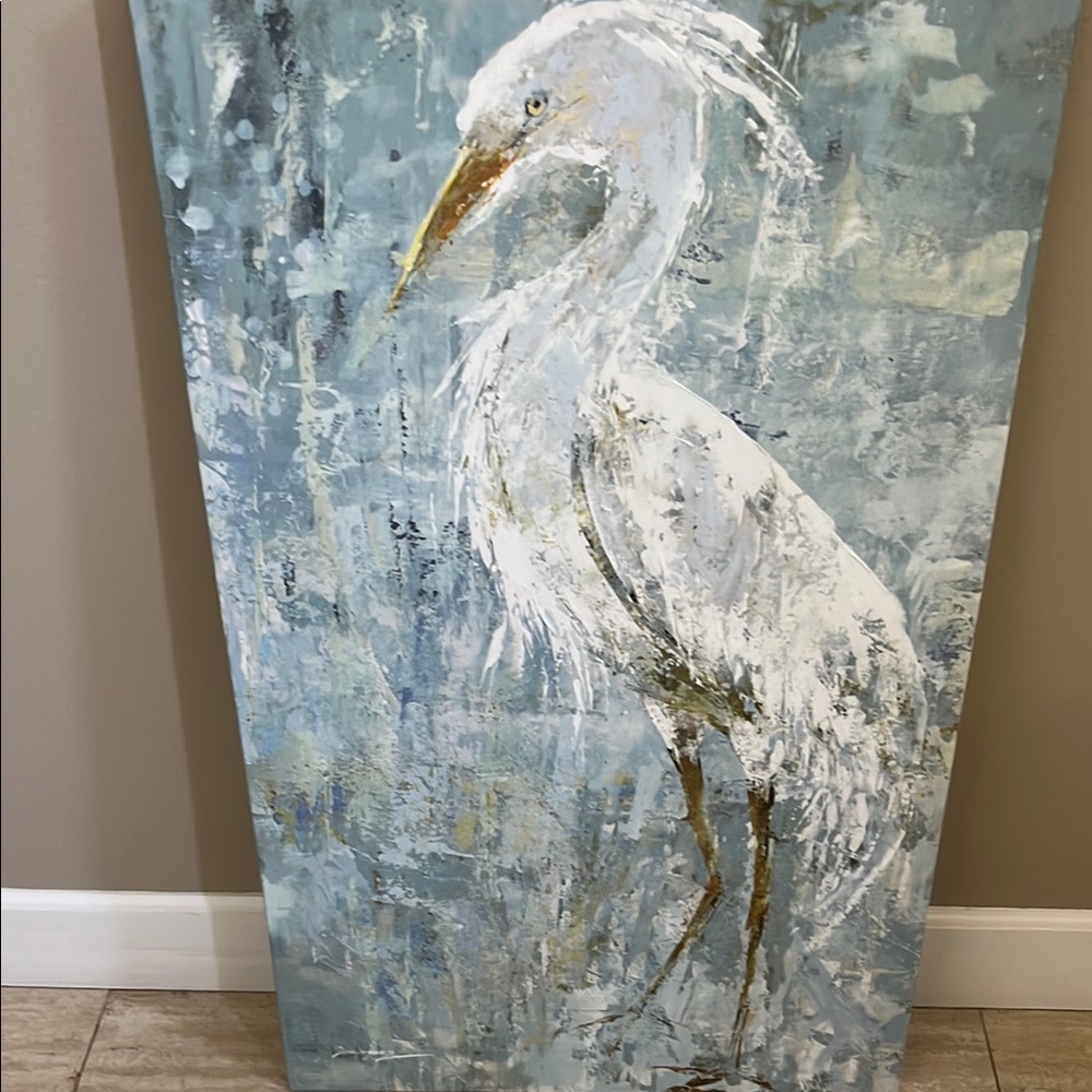 Elegant Heron Canvas Art